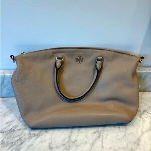 Tory Burch Pebbled Grey Tote